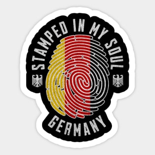 Stamped in My Soul Germany Flag Design German Pride Sticker